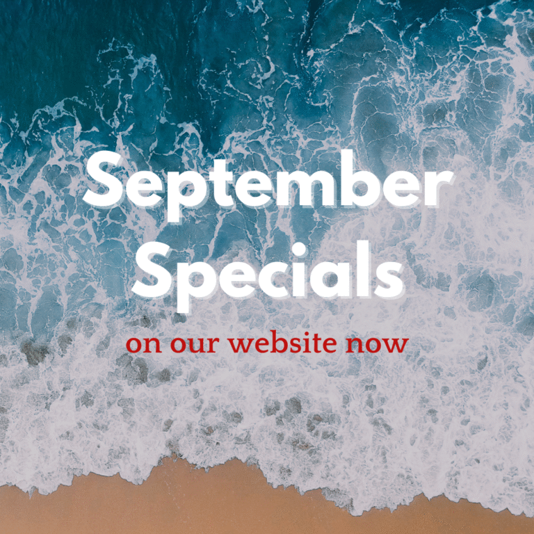 Last minute discounts for end of summer are available! September is a lovely time to visit as the weather is still warm, days are still long, and the crowds die down for a nice relaxing getaway☀️🐚🌊